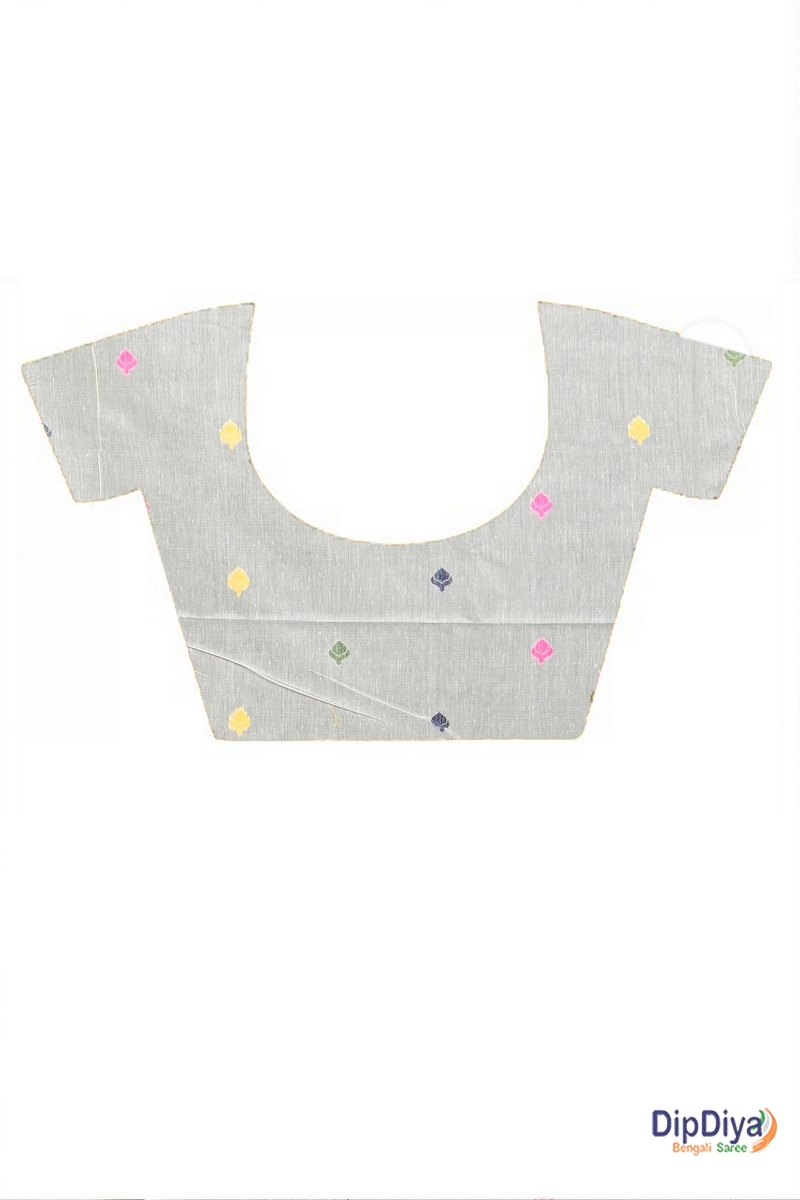 White Cotton Silk Parmix Hand Loom Saree (367)